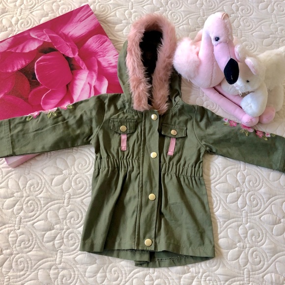 Little Lass Other - NWOT Little Lass Green Canvas Jacket